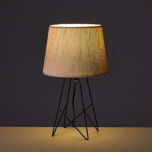 Černo-krémová stolní lampa s textilním stínidlem (výška 38,5 cm) – Casa Selección