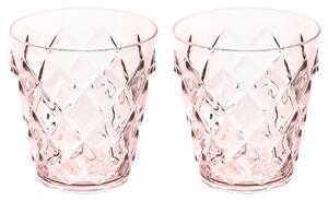 Koziol 2dílná sada pohárů CRYSTAL, růžová