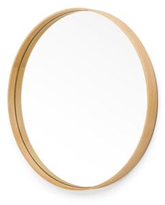 Nástěnné zrcadlo s rámem z dubového dřeva Wireworks Glance, ø 45 cm