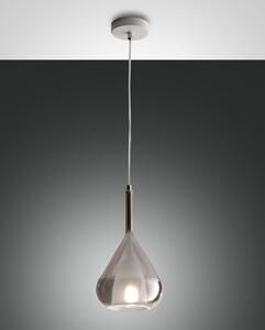 Fabas 3481-40-126 Lila, závěsné svítidlo z šedého skla, 1x40W E27, průměr 20cm