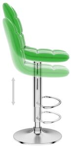 Barová stolička Bolton - umělá kůže | zelená