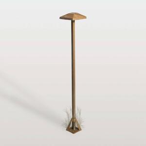 Moretti Luce LED osvětlení cesty Aura Edge, výška 80 cm, antická mosaz, IP65, Bronz / starožitná mosaz, Mosaz, Venkovský / rustikální