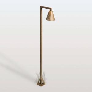 Moretti Luce LED osvětlení cesty Silva Disk, 100 x 19 cm, antik mosaz, Bronz / starožitná mosaz, Mosaz, Venkovský / rustikální