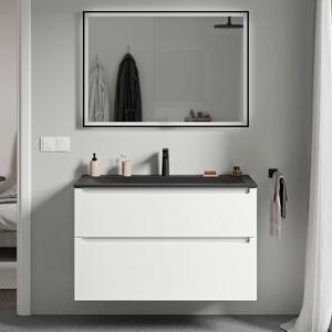 Koupelnová skříňka VIREO 80 cm s umyvadlem z minerálního odlitku CREAM