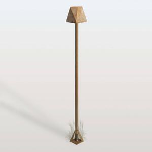 Moretti Luce LED osvětlení cesty Silva Edge, výška 100 cm, antická mosaz, IP65, Bronz / starožitná mosaz, Mosaz, Venkovský / rustikální