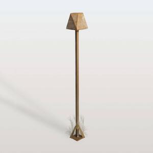 Moretti Luce LED osvětlení cesty Silva Edge, výška 80 cm, antická mosaz, IP65, Bronz / starožitná mosaz, Mosaz, Venkovský / rustikální