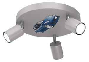 Dětské bodové svítidlo FUN 3xGU10/8W/230V šedá/auto