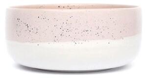 Růžovo-bílá kameninová miska ÅOOMI Dust, ø 15 cm