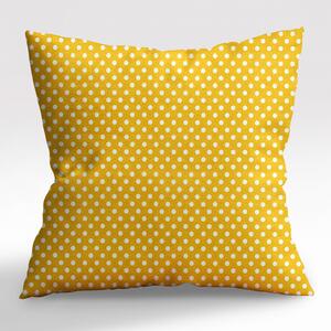 Ervi povlak na polštář bavlněný - puntíky na žlutém