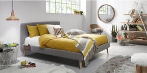 Šedá dvoulůžková postel Kave Home Lydia, 160 x 200 cm