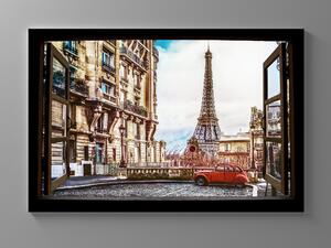 Liox Výhled z okna na Eiffelovu věž Rozměr: 40 x 25 cm