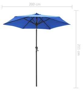 Slunečník Avoca - hliník - modrý | 200x211 cm