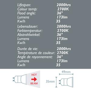 Mathmos B507 žárovka pro lávovou lampu Astro, 35W halogen GU10 mini