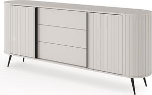 Komoda, světle šedá, rozměry: 196 x 81, 8 x 40, 2 cm