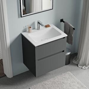 Koupelnová skříňka VIREO 60 cm s umyvadlem z minerálního odlitku CREAM