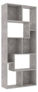 Knihovna Stepney - dřevotříska - 67x24x161 cm | betonově šedá