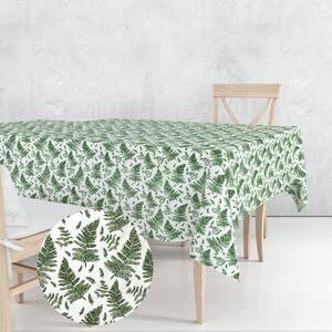 Ervi bavlněný ubrus na stůl obdélníkový - zelené kapradí