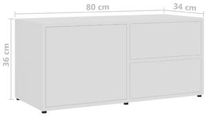 TV stolek Lewisham - dřevotříska - 80 x 34 x 36 cm | bílý