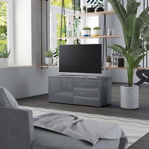 TV stolek Lewisham - dřevotříska - 80 x 34 x 36 cm | šedý s leskem