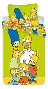 Jerry Fabrics Dětské bavlněné povlečení Simpsons yellow green, 140 x 200 cm, 70 x 90 cm
