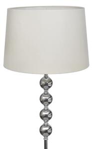Stojací lampa s vysokým stojanem se 4 ozdobnými kuličkami, bílá