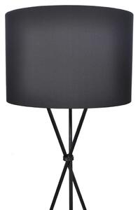 Stojací lampa s vysokým stojanem černá