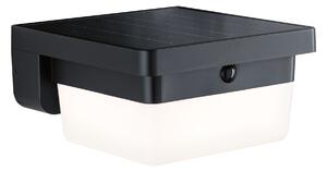 P 95748 Hybrid LED venkovní nástěnné svítidlo Isleen domovní 230V + solární IP44 hranaté 163x163mm 3000K 2,3W 230V černá - PAULMANN