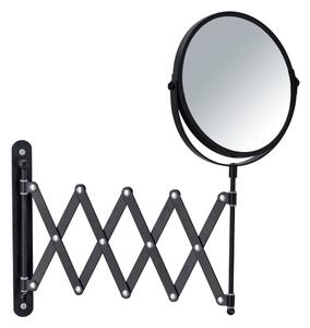 Černé nástěnné kosmetické zrcadlo s teleskopickým držákem Wenko Exclusive