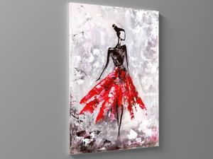 Liox Obraz olejomalba baletka - červená Rozměr: 25 x 40 cm