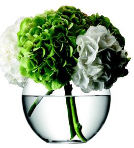 LSA Flower Bouquet kulatá skleněná váza 22cm čirá, Handmade