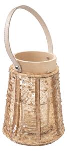 Lucerna s flitry CONE GLAM 22 cm, přírodní