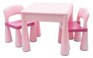 New Baby Dětská sada stolečku a židliček 3 ks, růžová