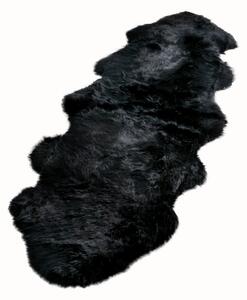 Černá ovčí kožešina Native Natural Double, 60 x 240 cm