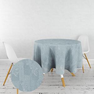 Ervi dekorační ubrus na stůl kulatý - Estella listy světle modrá