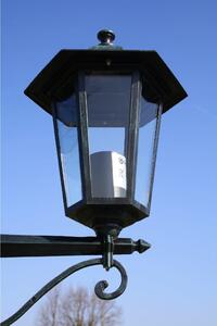 Zahradní lampa vysoká 2 ramena 215 cm tmavě zelená/černá hliník