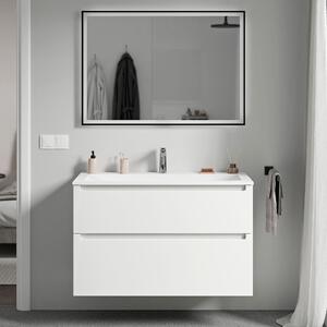 Koupelnová skříňka VIREO 80 cm s umyvadlem z minerálního odlitku CREAM