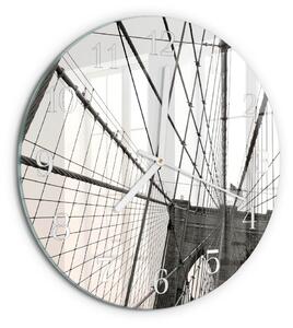 Skleněné hodiny na stěnu Brooklynský most zsob-fi30-00085614