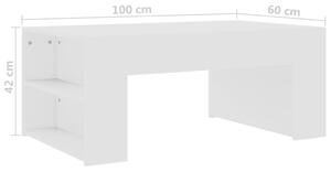 Konferenční stolek Mitchell - bílý - 100 x 60 x 42 cm | dřevotříska