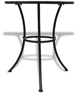 Bistro stolek modrý a bílý 60 cm mozaika
