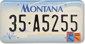 Americká SPZ Montana Big Sky Blue