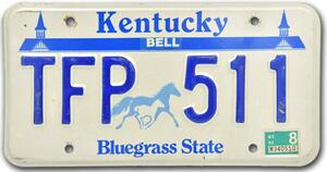 Americká SPZ Kentucky Horse Bluegrass State