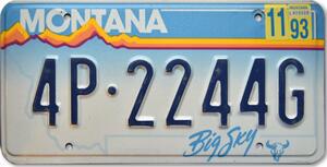Americká SPZ Montana Big Sky