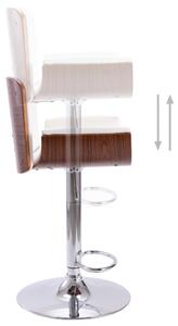 Barová židle Tusler - umělá kůže | bílá