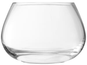 Flower skleněná váza pro aranžmá na stůl čirá, v.11.5cm, LSA, Handmade