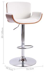 Barová židle Tusler - umělá kůže | bílá