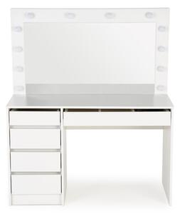 HALMAR Toaletní stolek HOLLYWOOD s LED osvětlením 120 cm bílý