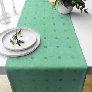 Ervi dekorační běhoun na stůl - Čtverečky mint zelený