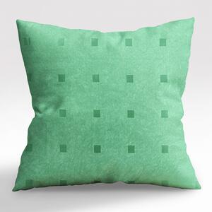 Ervi povlak na polštář dekorační - Čtverečky mint zelený