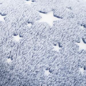 Deka Soft Dreams Stars svíticí modrá, 150 x 200 cm