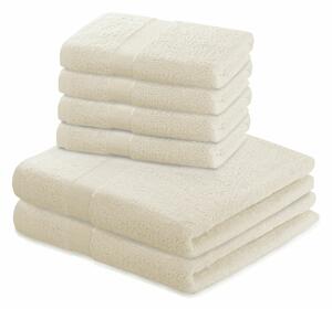 DecoKing Sada ručníků a osušek Marina krémová, 4 ks 50 x 100 cm, 2 ks 70 x 140 cm